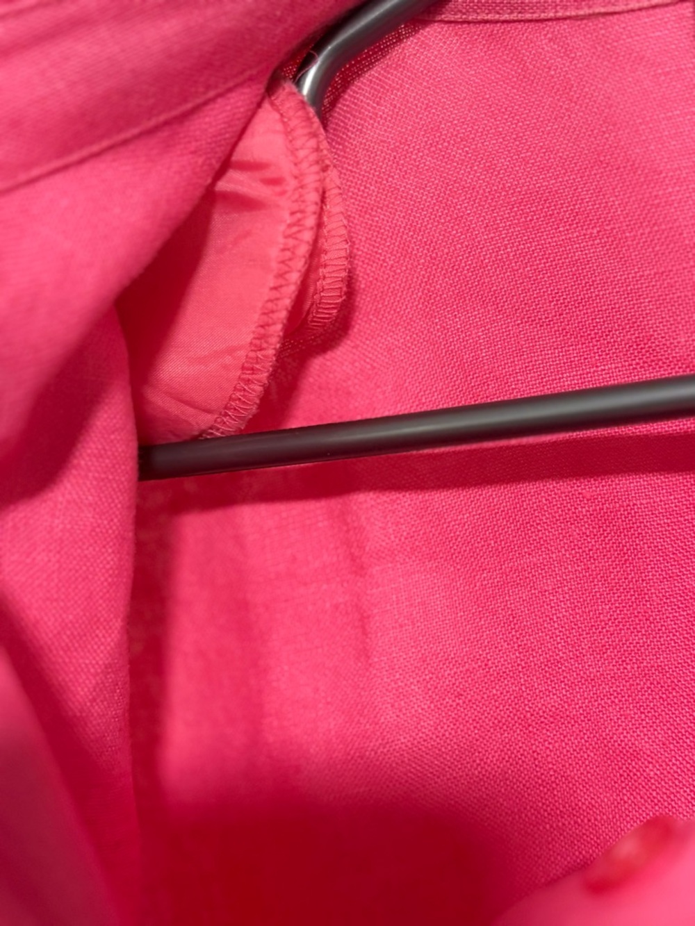 Eileen Fisher Pink Button-Front Linen Shirt - Picture 3 of 5